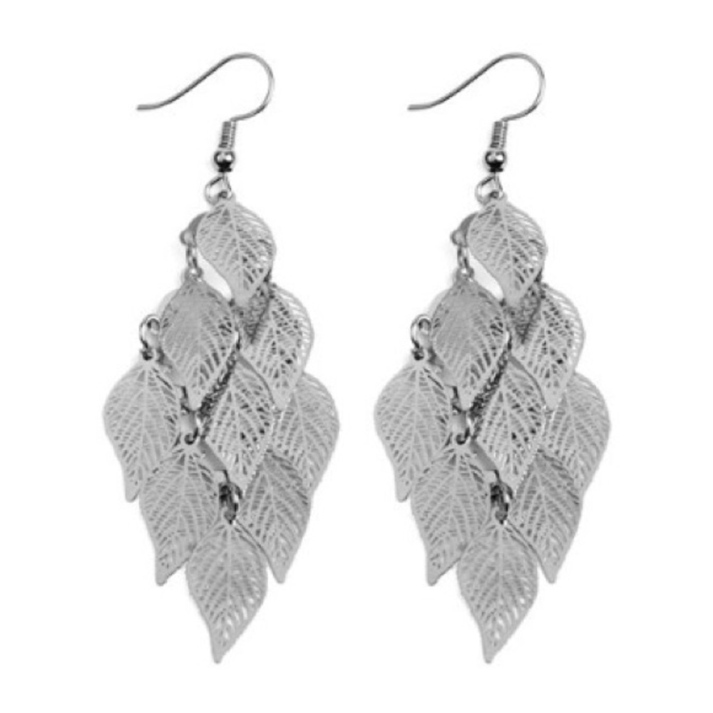 Spring Leaves Earring - Gunmetal